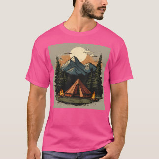 屋外ランドスケープマウンテンズデザインアクティブ Tシャツ