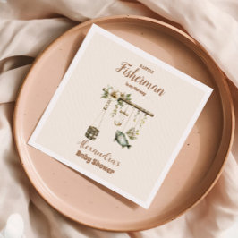 屋外リトルフィッシャーマン魚釣りベビーシャワー スタンダードカクテルナプキン