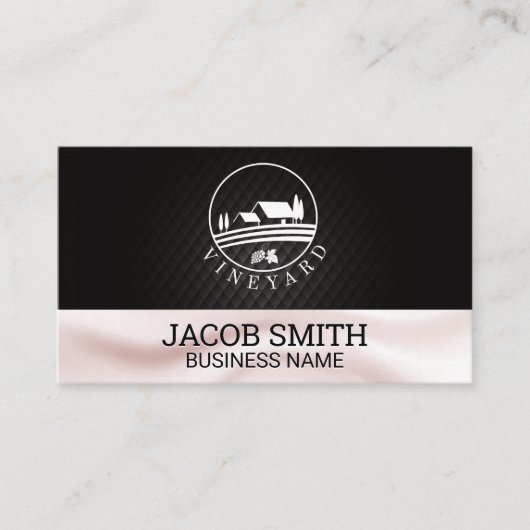 屋外ワイン |絹のカーテンの背景 名刺 (正面)