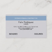 屋外住宅請負業者 名刺 (裏面)