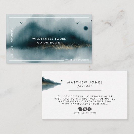 屋外冒険ロゴ名刺 名刺 (正面/裏面)