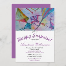 屋外凧驚飛んでいるきパーティの招待状