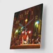 屋外出生 スクエア壁時計 (傾斜)