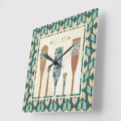 屋外地域VI |エスケープ スクエア壁時計 (傾斜)