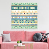 屋外地理ステップ |インディアンパターン キャンバスプリント (インサイチュ (リビング))