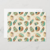 屋外地理ステップ |ティール（緑がかった色）パターン ポストカード (正面/裏面)