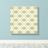 屋外地理ステップ |トライバルパターン キャンバスプリント (インサイチュ (ウッドフロア))