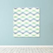 屋外地理ステップ |パステル幾何学模様 キャンバスプリント (インサイチュ (ウッドフロア))