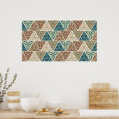 屋外地理ステップ |幾何学的パターン ポスター (キッチン)