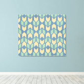 屋外地理ステップ |幾何学矢印パターン キャンバスプリント (インサイチュ (ウッドフロア))