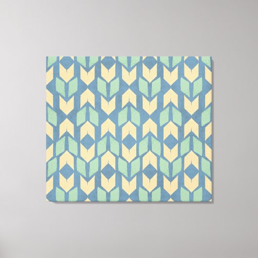 屋外地理ステップ |幾何学矢印パターン キャンバスプリント (正面)