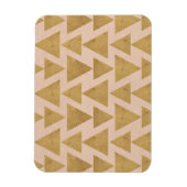 屋外地理ステップ |金ゴールドとサンゴの幾何学的パターン マグネット (縦)