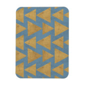 屋外地理ステップ |金ゴールドと青パターン マグネット (縦)