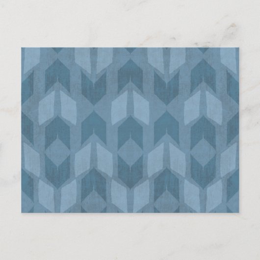 屋外地理ステップ |青い矢印のパターン ポストカード (正面)