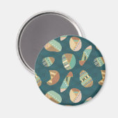 屋外地理ステップ |青のパターン マグネット (正面/裏面)