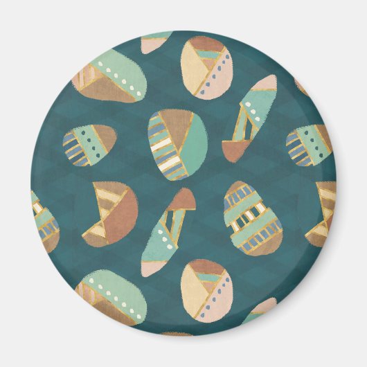 屋外地理ステップ |青のパターン マグネット (正面)