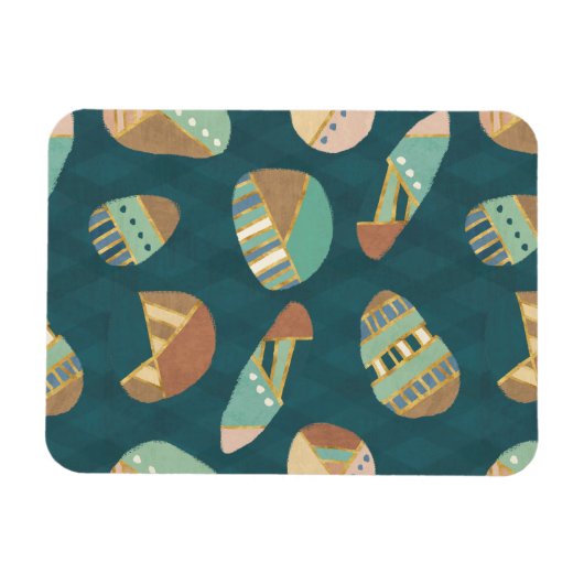 屋外地理ステップ |青のパターン マグネット (横)