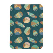 屋外地理第XII |青と緑の幾何学的パターン マグネット (縦)