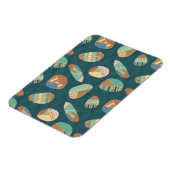 屋外地理第XII |青と緑の幾何学的パターン マグネット (左側)