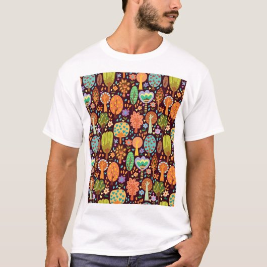 屋外壁紙シームレステクスチャ Tシャツ (正面)