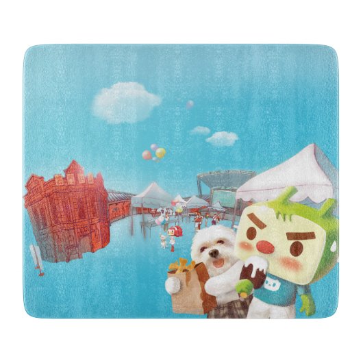 屋外市場おもしろい カッティングボード (正面)