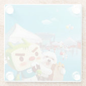 屋外市場おもしろい ガラスコースター (裏面)