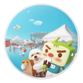 屋外市場おもしろい セラミックノブ (正面)