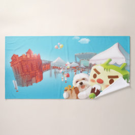 屋外市場おもしろい バスタオル