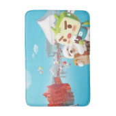 屋外市場おもしろい バスマット (正面縦)