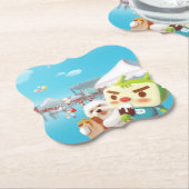 屋外市場おもしろい ペーパーコースター (アングル)