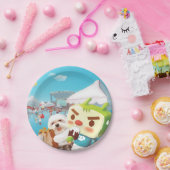 屋外市場おもしろい ペーパープレート (パーティー)