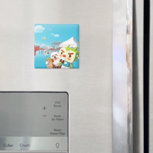 屋外市場おもしろい マグネット (インサイチュ (冷蔵庫))