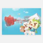 屋外市場おもしろい ラッピングペーパーシート (正面2)