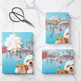 屋外市場おもしろい ラッピングペーパーシート