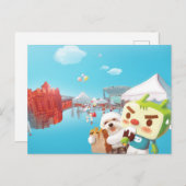 屋外市場おもしろい 案内ポストカード (正面/裏面)