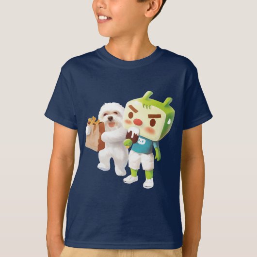 屋外市場おもしろい Tシャツ (正面)