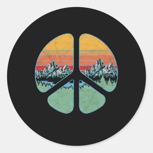 屋外平和記号自然 ラウンドシール (正面)