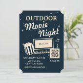 屋外映画の夜の招待状 招待状 (スタンド正面)