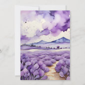 屋外植物性ラベンダー結婚ズ 招待状 (裏面)