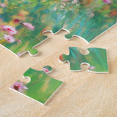 屋外横の猫の印象派の油絵 ジグソーパズル (側面)