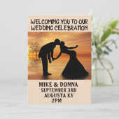 屋外用結婚自然カップル招待状 招待状 (スタンド正面)