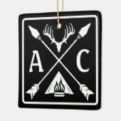 屋外素朴イニシャルエンブレム セラミックオーナメント (左)