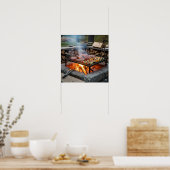 屋外素朴料理 ポスター (キッチン)