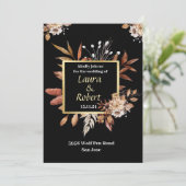 屋外素朴秋フラワーズ結婚式招待状 招待状 (スタンド正面)