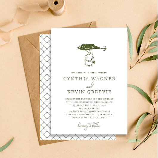 屋外素朴魚釣りルアーフックリングや輪グリーン 招待状