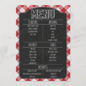 屋外素朴BBQグリリングパーティーシャルボードサイン メニュー (正面)