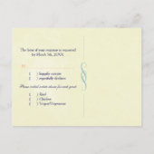 屋外結婚の食事の選択RSVP インビテーションポストカード (裏面)