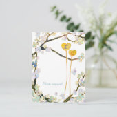 屋外結婚の食事の選択RSVP インビテーションポストカード (スタンド正面)