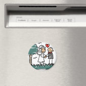 屋外結婚自然グリーン結婚ズ マグネット (インサイチュ (食洗機))