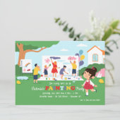 屋外絵画パーティの招待状 招待状 (スタンド正面)